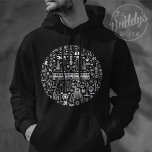 Unisex duks kapuljača hoodie sa tuzlanskim simbolima na mu[kom modelu