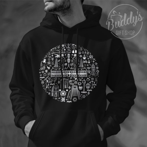 Unisex duks kapuljača hoodie sa tuzlanskim simbolima na mu[kom modelu