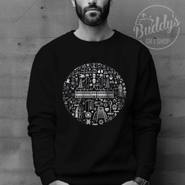 Unisex duks majica sa kružnim motivom simbola Tuzle Buddy's Gift Shop